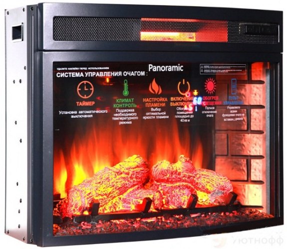 Каминокомплект Interflame Экстер Альпина венге с очагом Panoramic 06 25 LED FX QZ