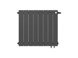 Биметаллический радиатор отопления Royal Thermo PianoForte 500 VDR80 8 секций Noir Sable