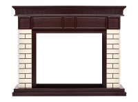 Портал Firelight Bricks 25U (угловой) камень бежевый/шпон темный дуб