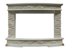 Портал Interflame Памир сланец бежевый с золотой патиной под очаг Panoramic 33W LED FX