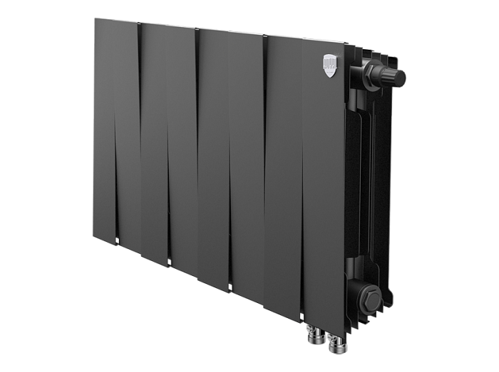 Биметаллический радиатор отопления Royal Thermo PianoForte 300 VDR80 8 секций Noir Sable